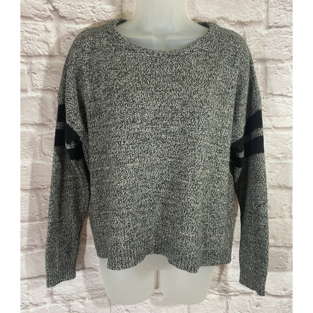 BRANDY MELVILLE VARSITY CAMPUS STRIPE WOOL BLEND PULLOVER SWEATER WOMEN ONE SIZE